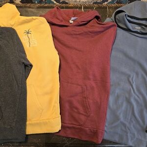 Lot Of 5 Old Navy Hoodies Sweater - Charcoal, Yellow, Burgundy, Blue & Grey